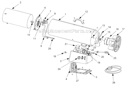 Page A Diagram and Parts List for HH50VGFA  Heat Hog Heater